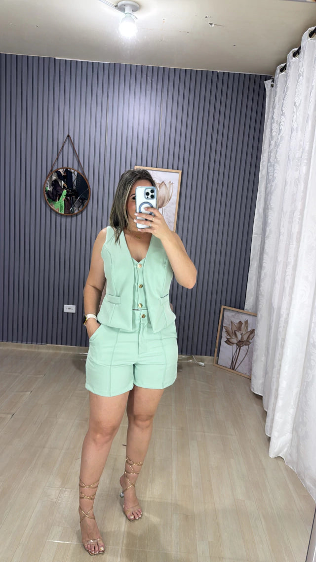 CONJUNTO SHORTS ALFAIATARIA ESSENCIAL